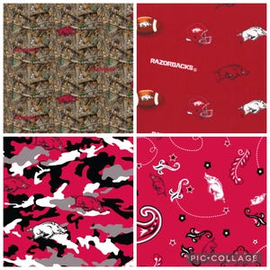 SEC college Arkansas Razorbacks Hogs Football Fat Quarters