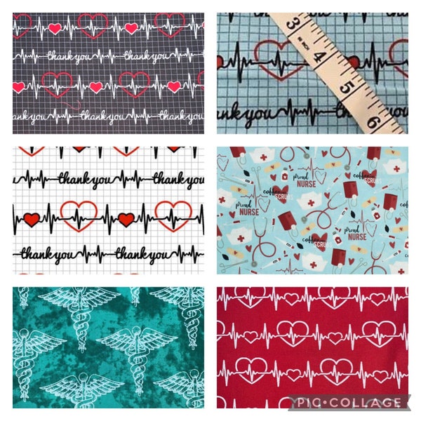 Healthcare fat quarters RN LPN nurse supplies