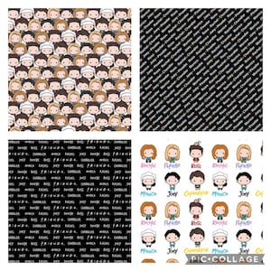 Friends 90 TV shows pop culture fat quarter fabric