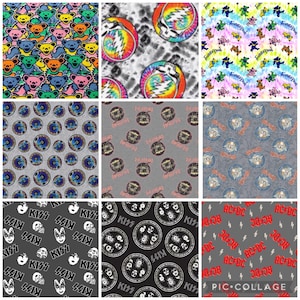 Rock Band Music Fat Quarters