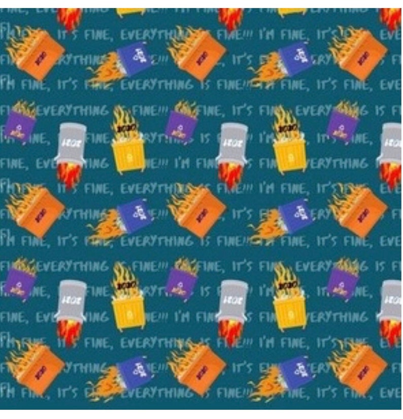Poop Emoji Dumpster Fire Smore Fat Quarters Etsy