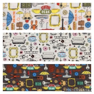 Friends 90 TV shows pop culture fat quarter fabric