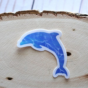 Dolphin Vinyl Sticker, Laptop Decal, Car Decal, Waterproof, Dishwasher Safe, 2.54&quot; x 3&quot;