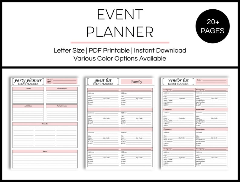 Function Planner Occasion Planner Occasion Designing Printable Occasion Designing Record Get together Printable Printable Planner PDF Quick Obtain image about Party Planner Printable named Celebration Planner Social gathering Planner Party Designing Printable Occasion Building Listing Celebration Printable Printable Planner PDF Prompt Down load
