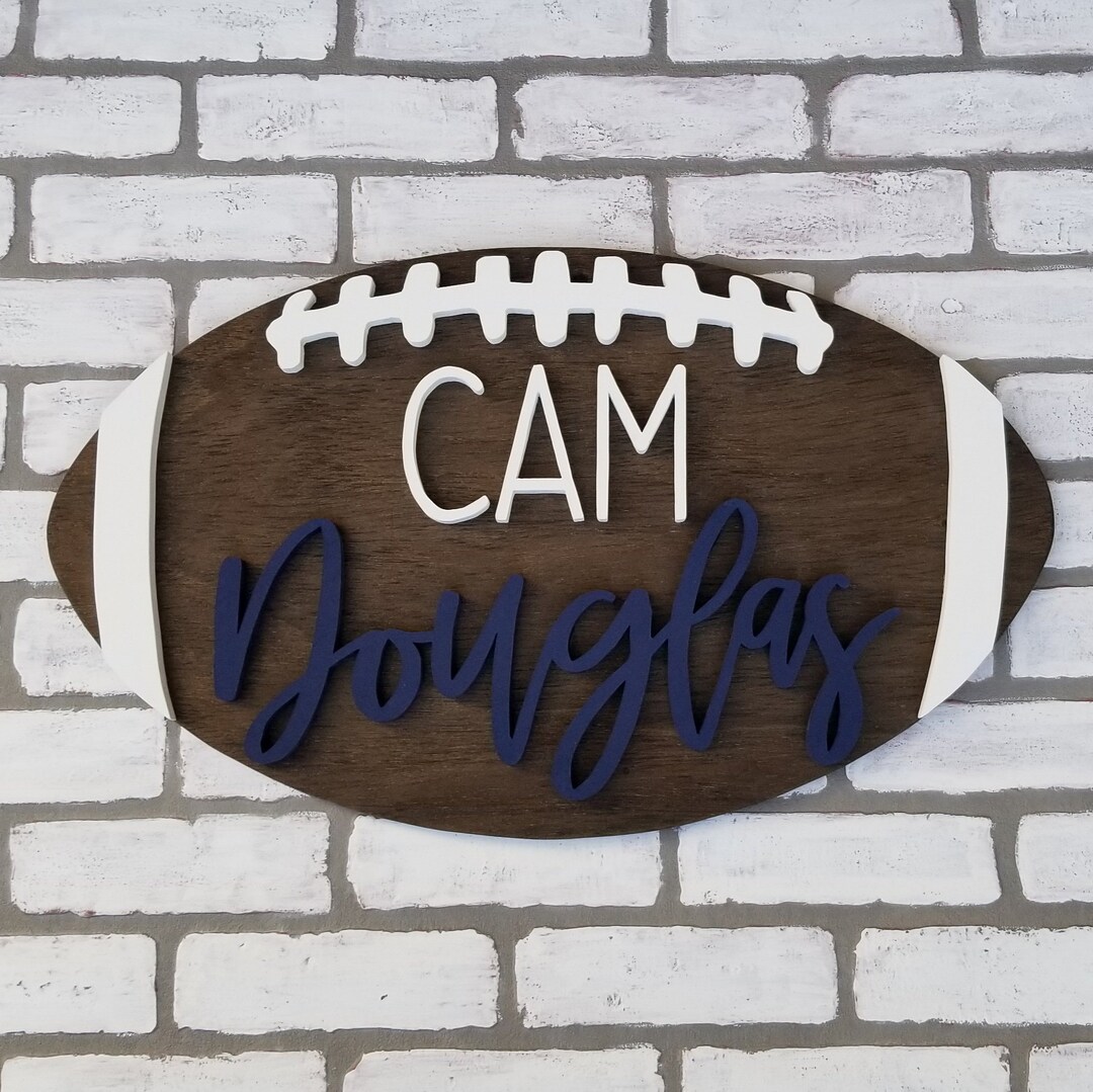 Custom Football Name Sign | 24" Custom Name Sign| Nursery Decor| Wall ...
