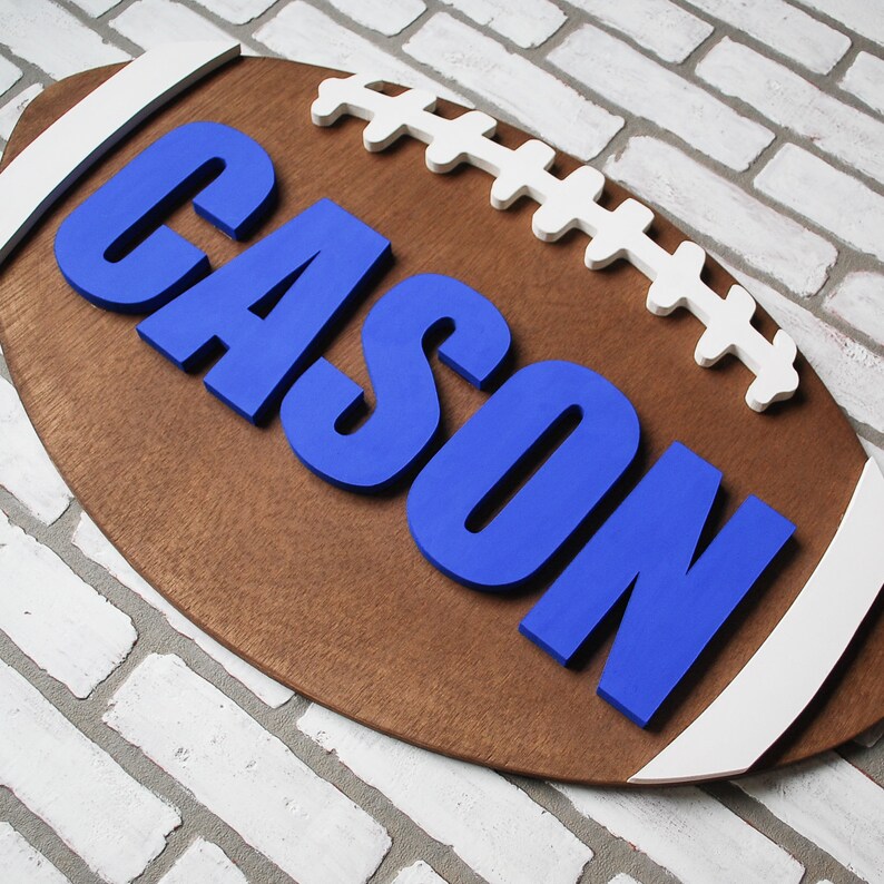 Custom Football Name Sign 30 Custom Name Football Etsy