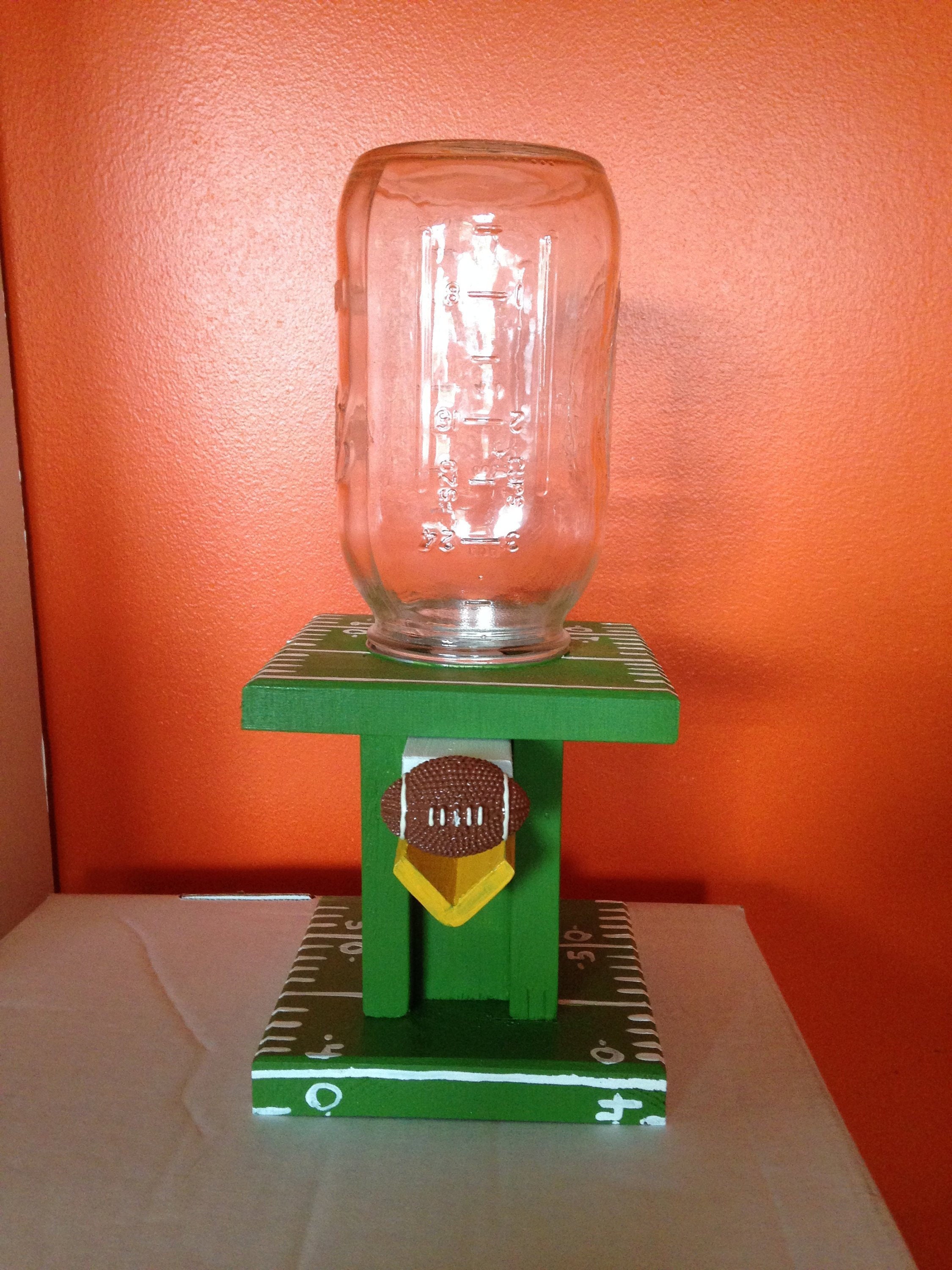 Candy Dispenser Football Mason Jar Etsy