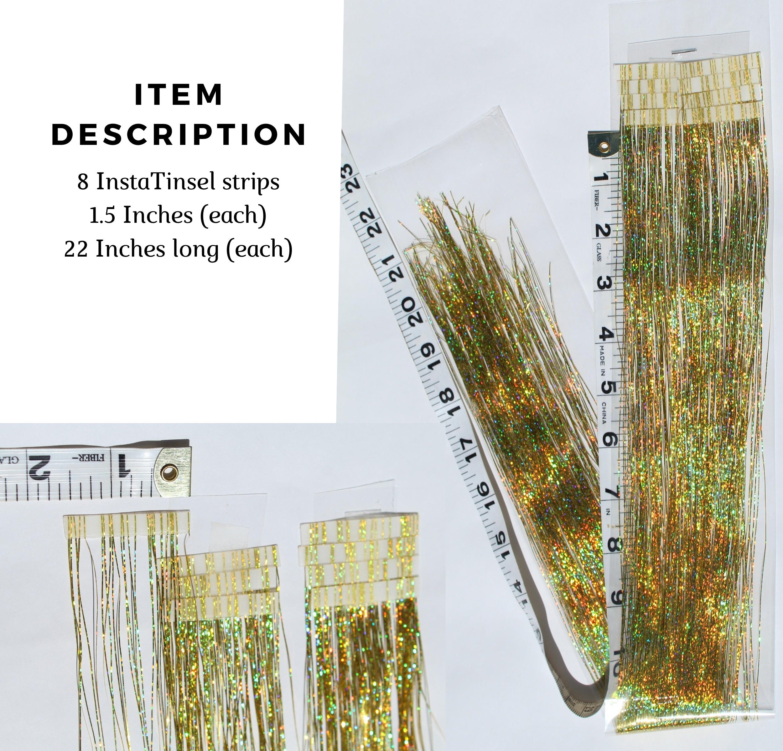 INSTA-TINSEL: Removable Tinsel Strips With 200 Sparkling Bling