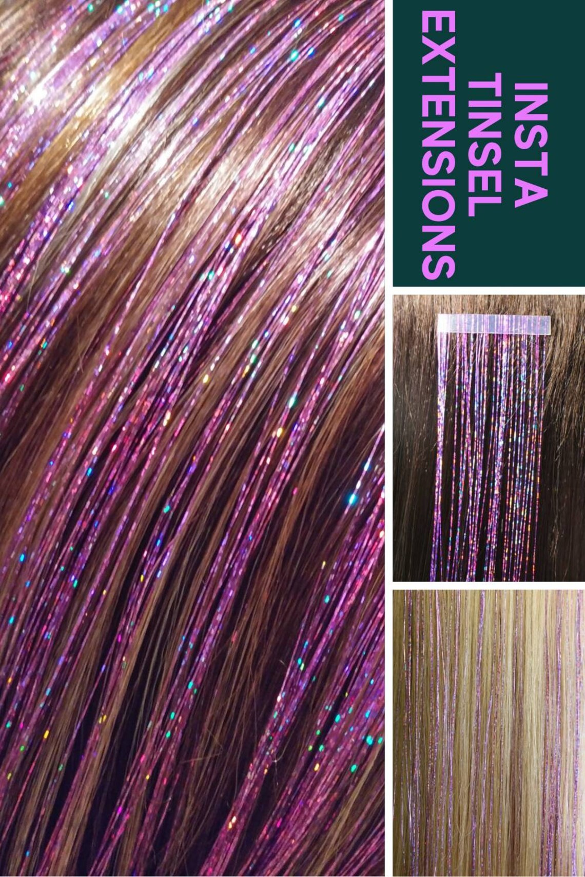 TAPEIN TINSEL Hair Extensions 20 Color Variety Pack Over Etsy