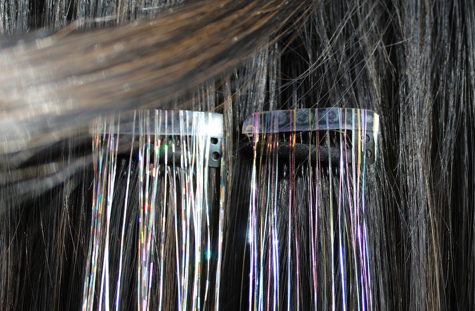 Clipin Hair Tinsel Extensions Clip sur pour attacher 100 Etsy
