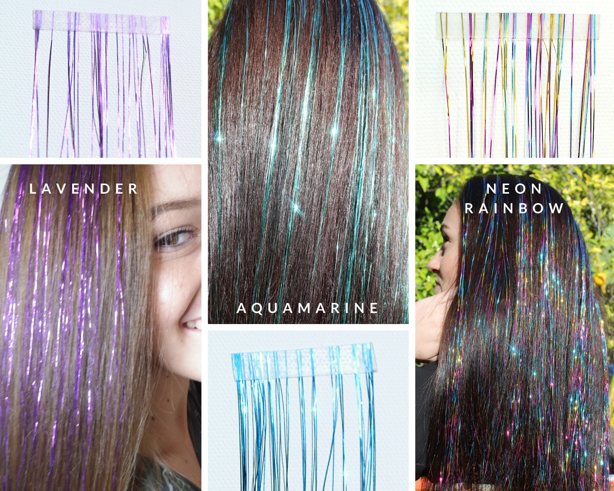 Clipin Hair Tinsel Extensions Clip sur pour attacher 100 Etsy