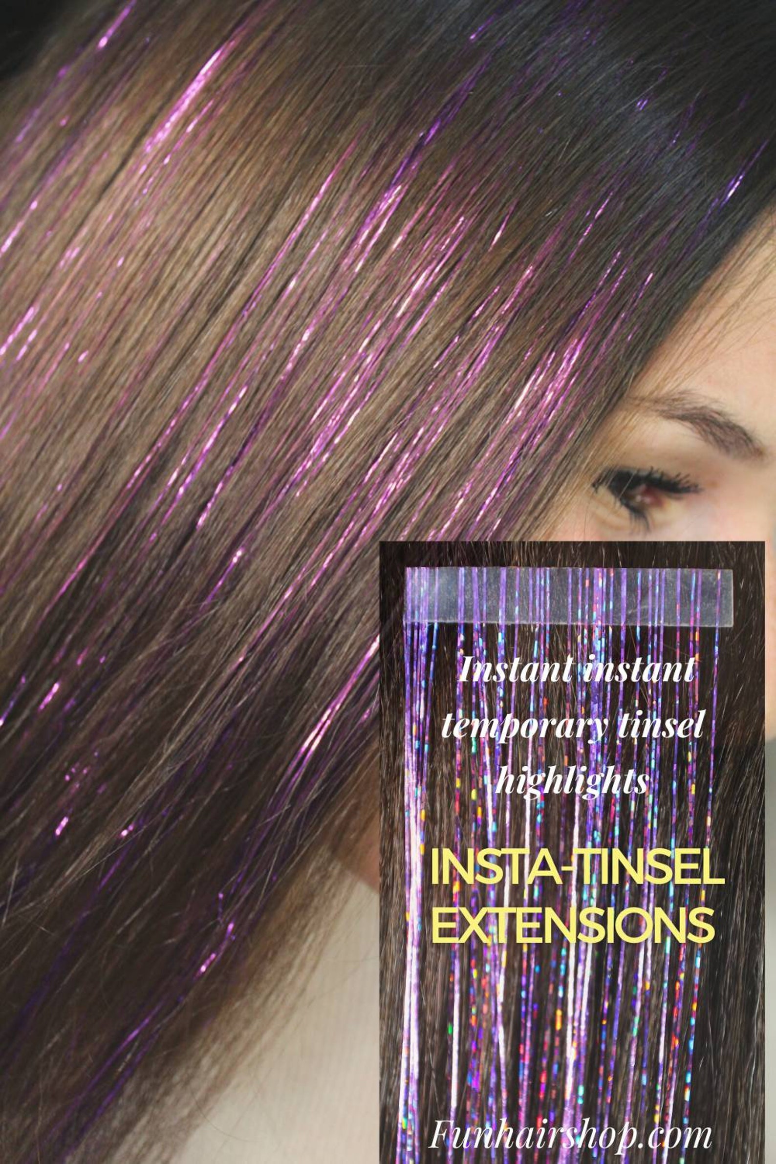 TAPEIN TINSEL Hair Extensions 20 Color Variety Pack Over Etsy