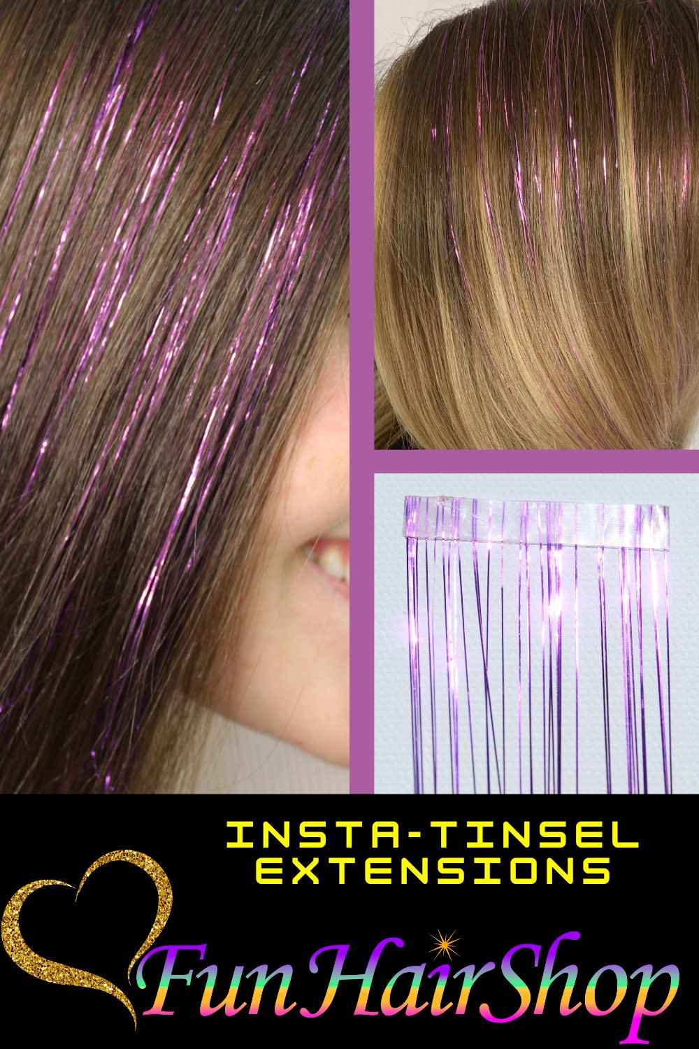 INSTA-TINSEL: Removable Tinsel Strips With 200 Sparkling Bling
