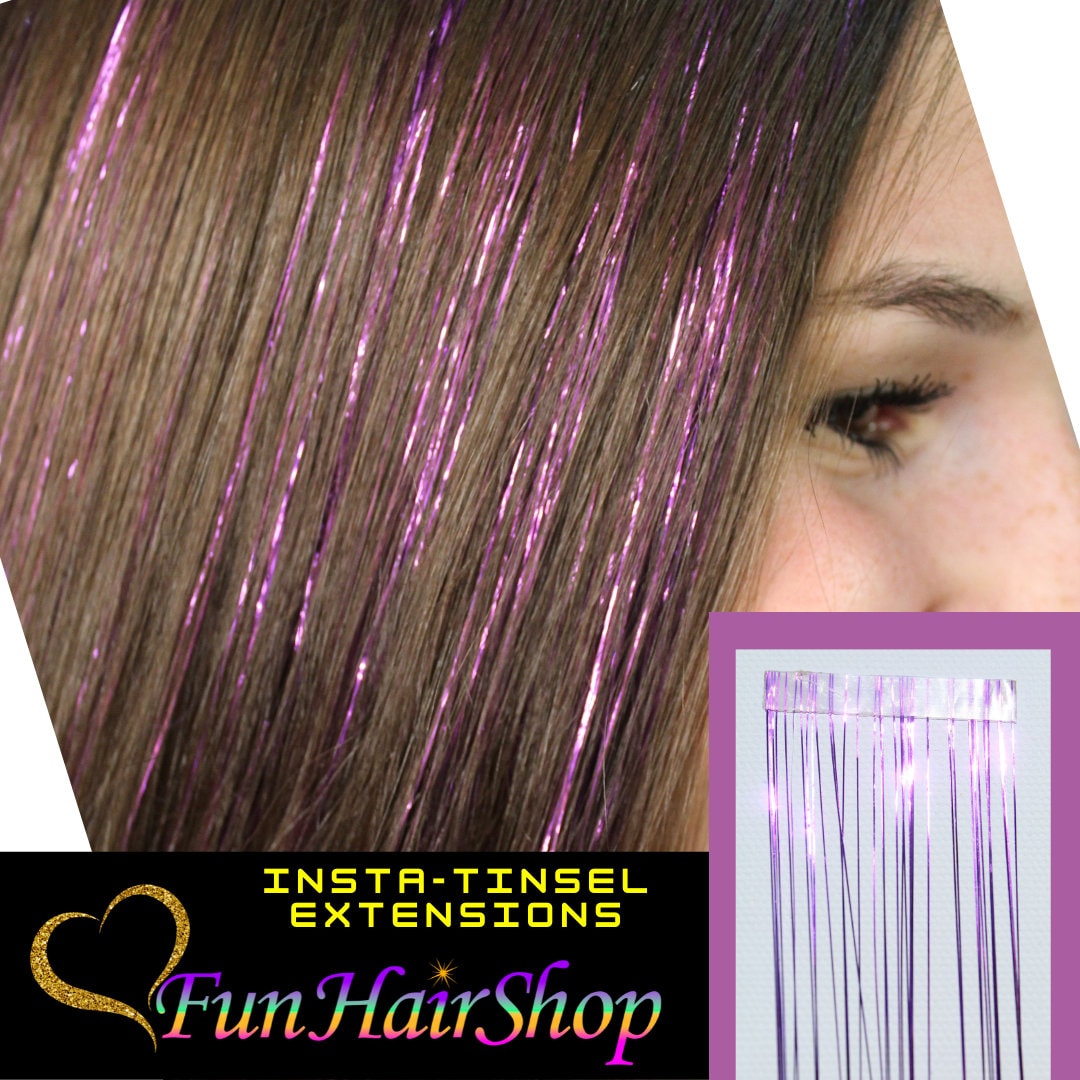 INSTATINSEL Removable Hair Shimmer Extensions strips with Etsy.de