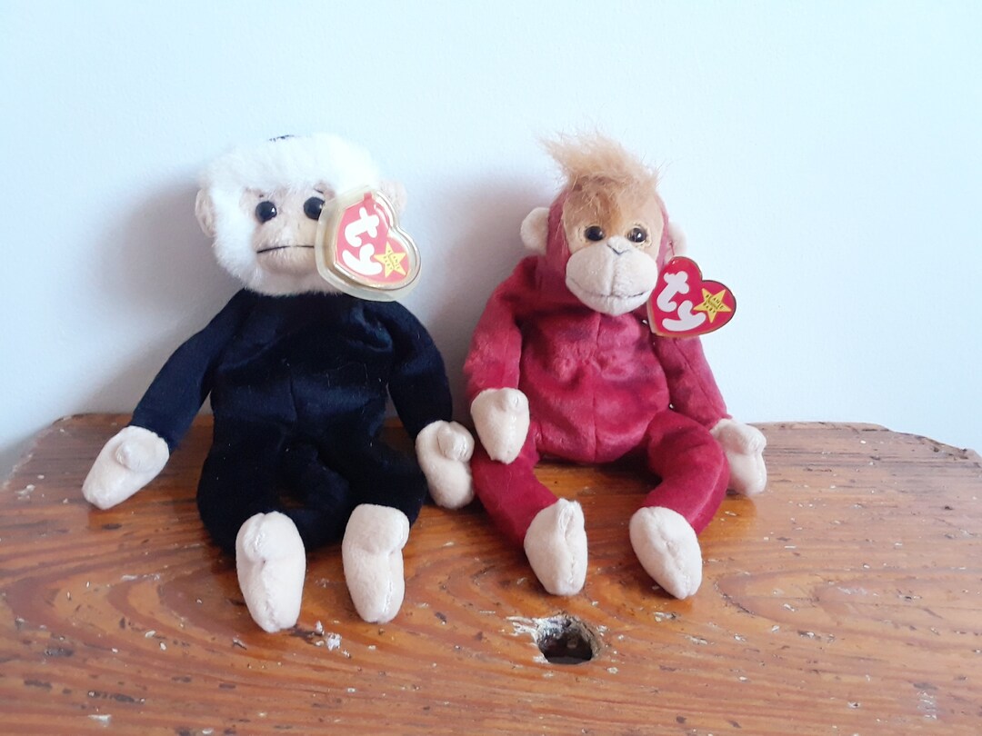 90s Ty Beanie Baby Monkey Lot - Etsy