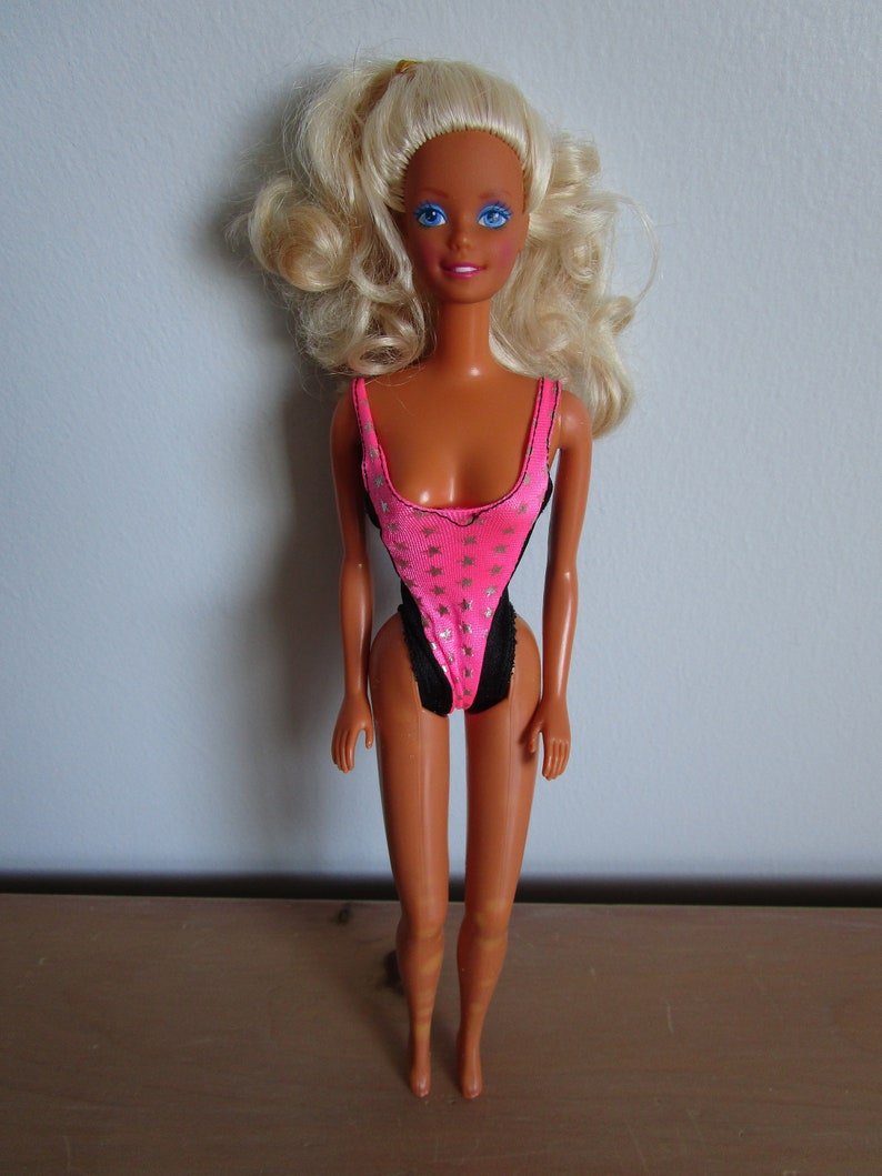Vintage 80s Swimsuit Barbie Doll 1980s Mattel Beach Barbie | Etsy
