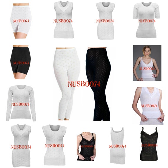 Ladies Snowdrop Thermal Underwear Soft Vest Tops & Pantee, Long Johns 