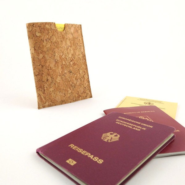 Vaccination pass cover, vaccination card cover, passport cover, cork, handmade, case
