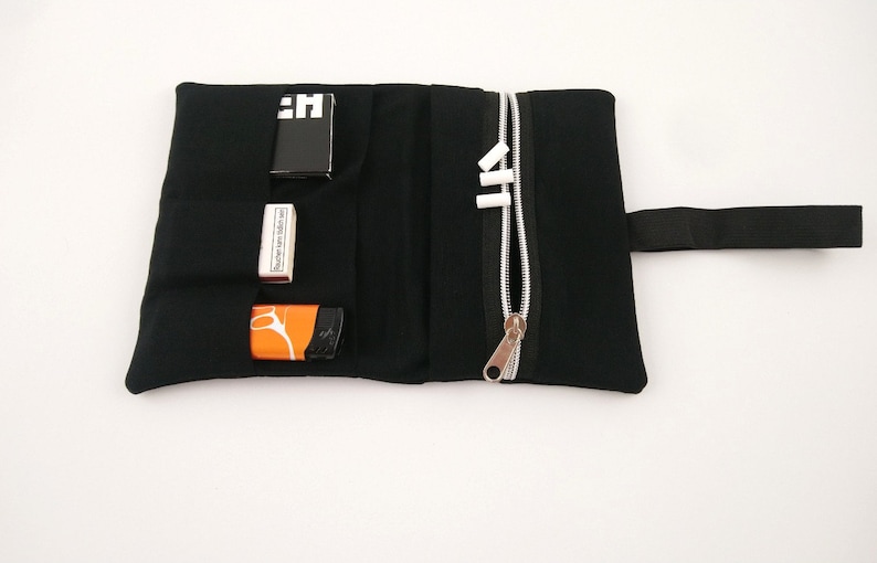 Tobacco Pouch Black, Tobacco Pouch Personalized, Desired Name Possible