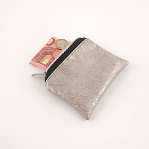 Cartera de piel sintética de oro rosa, cartera de piel sintética, cartera de piel sintética de oro rosa, cartera pequeña, cartera pequeña para mujer