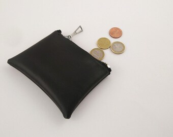 Purse, small, wallet, coin compartment, imitation leather, zipper, mini, handmade