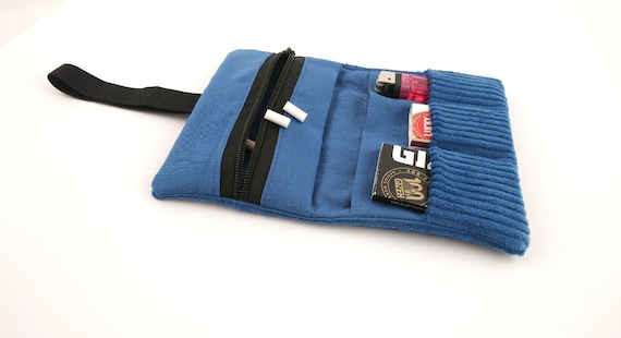 Tobacco Pouch Corduroy Blue, Tobacco Pouch Blue, Tobacco Pouch Corduroy  Jeans Blue, Tobacco Pouch Jeans Blue, Tobacco Pouch With Many Compartments 