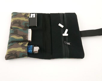 Tabaktasche Camouflage, Tabaktasche Tarnmuster, Tabaktasche, Tabakbeutel, Tabaktasche Stoff, tobacco bag