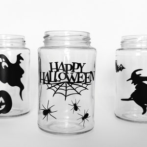 Halloween sticker vinyl tealight, vinyl sticker outside Halloween, sticker Halloween lantern, tealight Halloween, lantern Halloween