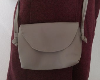 Shoulder bag imitation leather grey, evening bag grey, self-sewn bag, shoulder bag medium-sized, shoulder bag grey, imitation leather bag
