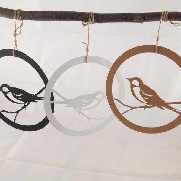 Window decoration, window picture, summer decoration, birds, for hanging, sparrows, door decoration, decoration, kraft paper, handmade