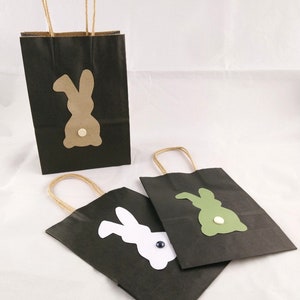Bolsa de regalo de Pascua, bolsa de papel de Pascua, bolsa de Pascua, bolsa de Pascua, conejito de Pascua, bolsa de papel, reforzada, resistente, idea de regalo de Pascua