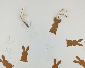 Geschenkanhänger Ostern Osterhase Set, 5er Set Geschenkanhänger Ostern, Geschenkeanhänger Osterhase, zum Beschriften, Geschenkanhänger