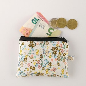 Cartera pequeña, mini cartera flores, cartera flores, cartera pequeña mujer, cartera niños, flores, con pestaña