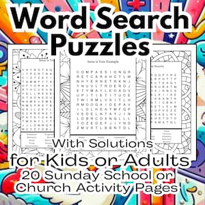 Sunday School Craft, Kids Church Activity, Church Activities, Church Lesson Printables, Sunday School Activity Fun Pack, Bible Lessons Kids