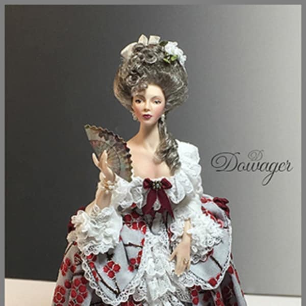 1:12 Visual Mini Doll Dressing Made Easy DOWAGER TUTORIAL By Dana-Mini Doll Art