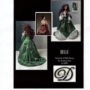 1:12 Cómo vestir fácilmente una muñeca en miniatura BELLE IN GREEN ~ Tutorial de Dana Burton - Miniature Art Dolls