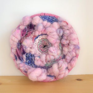 Star Darling- Handmade 8” Round weaving, Wall Hanging, Wall Art, Gift, Tapestry, Circular Weaving, Birthday, Home Décor, Custom Wall Art