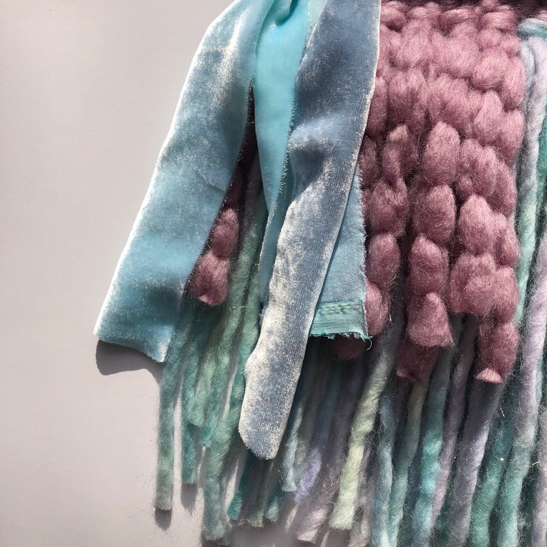 A Wishers Whimsy Handwoven Wall Hanging Tapestry Wall Art Wall D\u00e8cor Weaving Boho D\u00e8cor Boho Style Fiber Art Nursery D\u00e8cor
