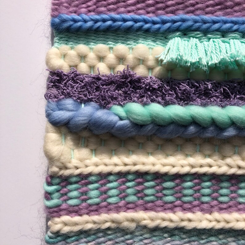 A Wishers Whimsy Handwoven Wall Hanging Tapestry Wall Art Wall D\u00e8cor Weaving Boho D\u00e8cor Boho Style Fiber Art Nursery D\u00e8cor