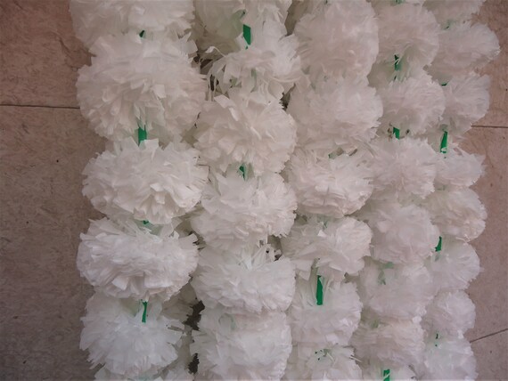 10 Pcs Fresh Like Artificial White Marigold Flower String Etsy