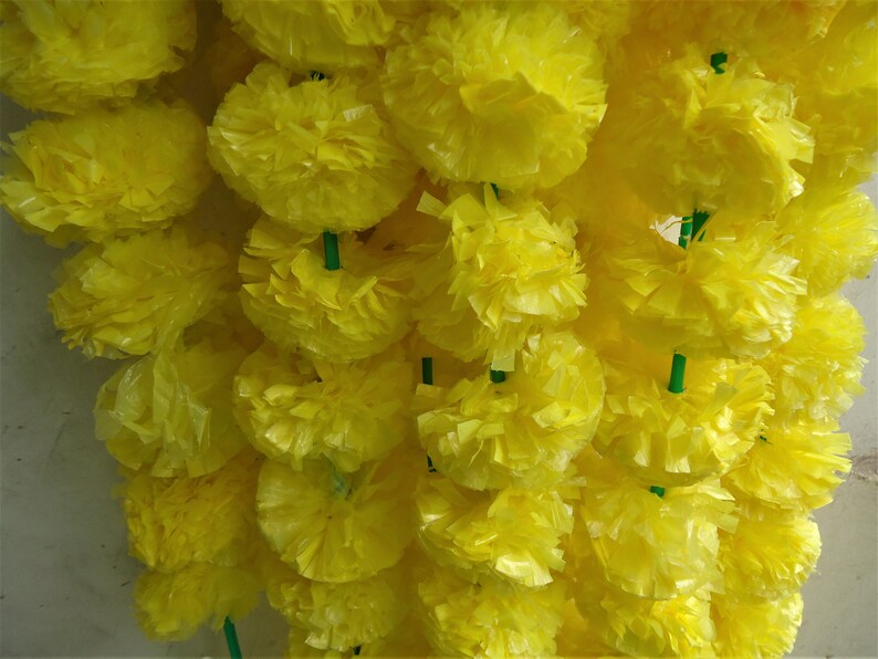 10 Pcs fresh like artificial Yellow marigold flower string Etsy