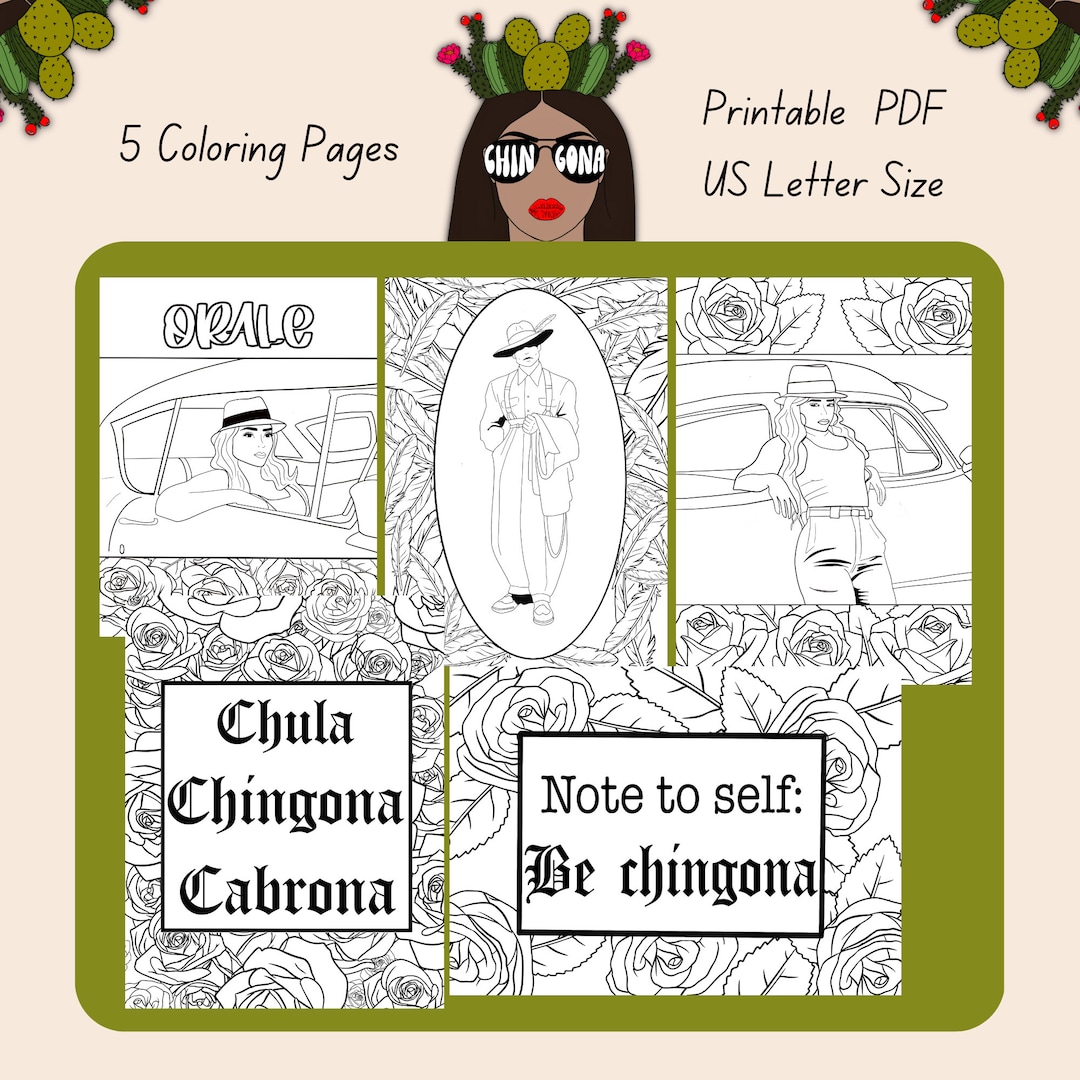 Chingona Coloring Pages, Chola, Mexican, Coloring, Downloads, Coloring