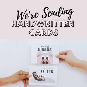 Tarjetas escritas a mano / Mensaje personalizado entregado directamente por correo postal