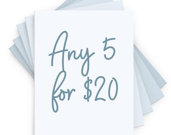 5枚のカードからお選びください | 洒落た手作りのかわいいお祝いの友情グリーティングカードセット 面白いボーイフレンド皮肉なロマンチック愛食べ物動物