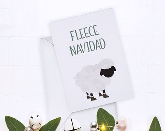 フリースクリスマス | しゃれのグリーティングカード | 手作りグリーティングカード | 面白いホリデークリスマスグリーティングカード | かわいい動物カード