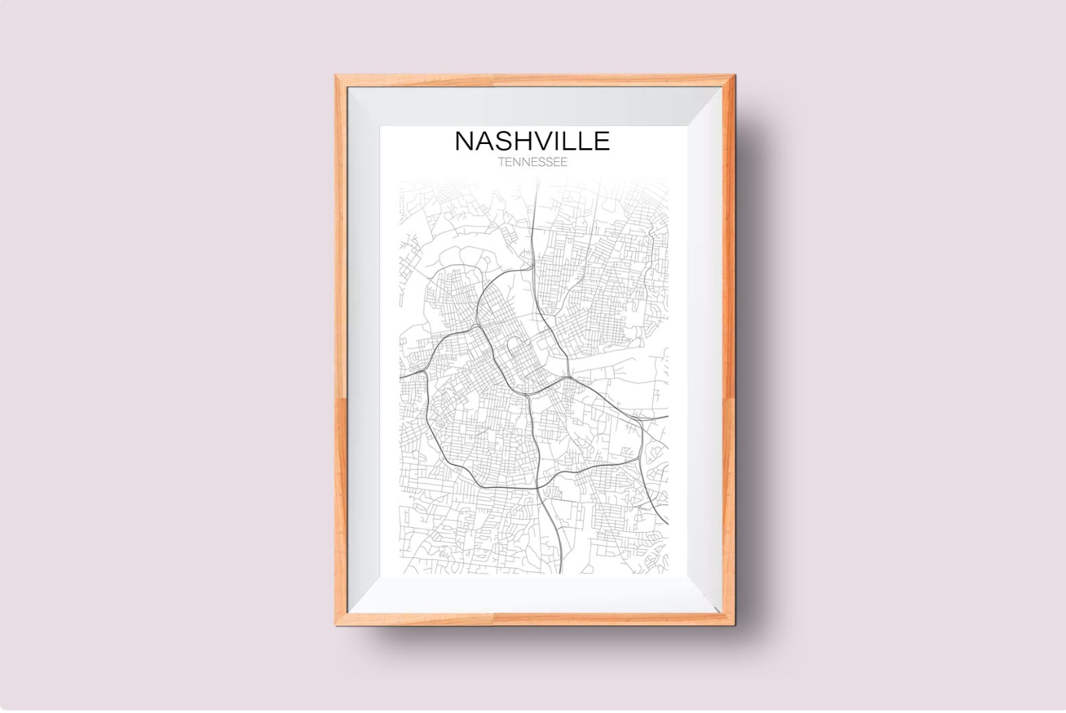 Nashville, Tennessee City Map Printable City Map Digital Download ...