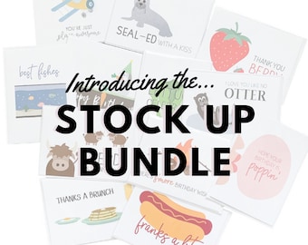 ストックアップバンドル | あらゆる機会に使える空白のグリーティングカード12枚