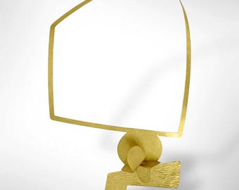FIGURA | REFLETIR 1 Colar abstrato intercambiável em tom dourado