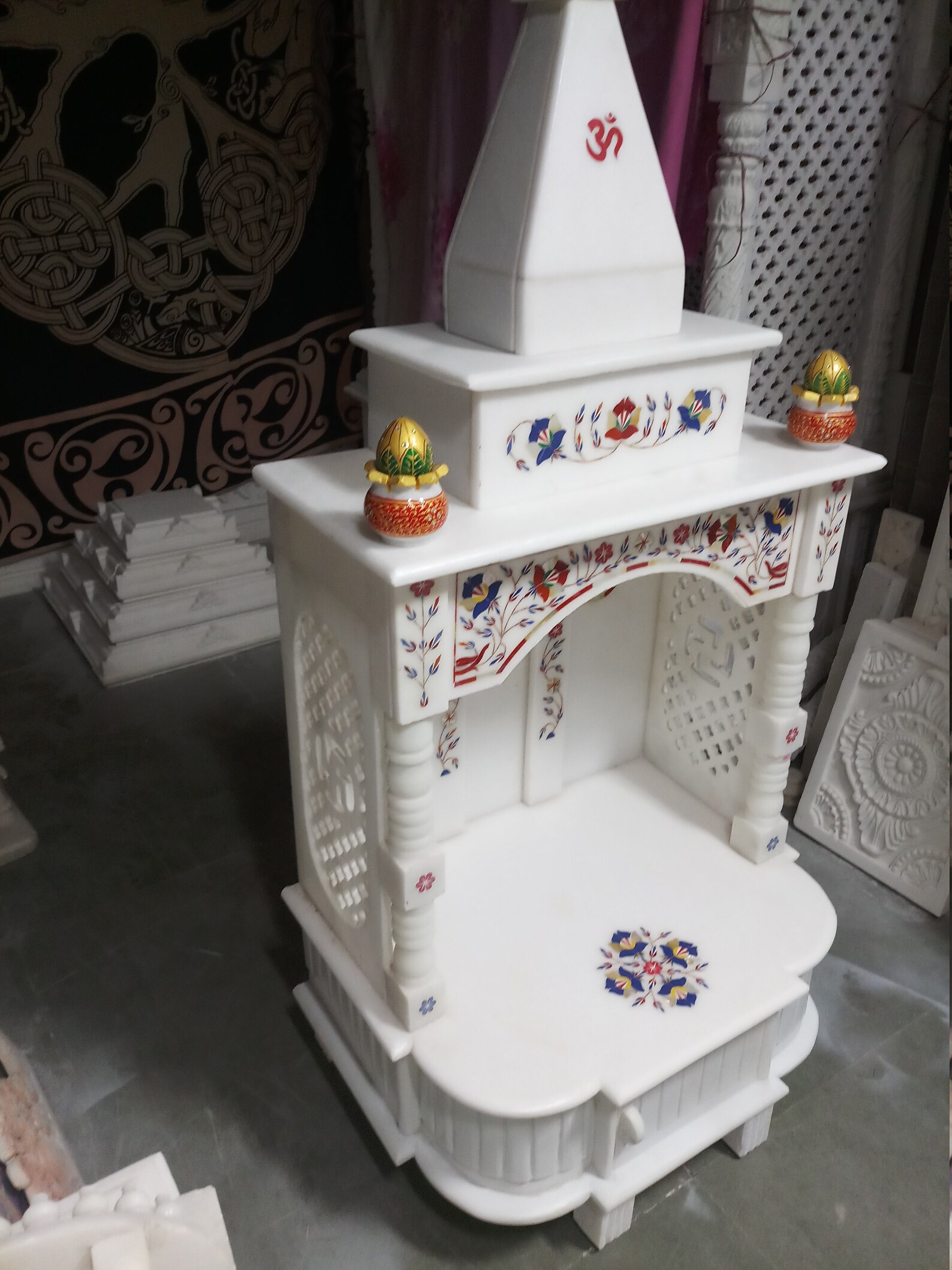 Marble pooja Mandir for home Etsy