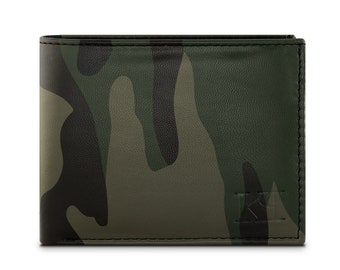 Cartera para hombre con estampado de camuflaje militar Cartera